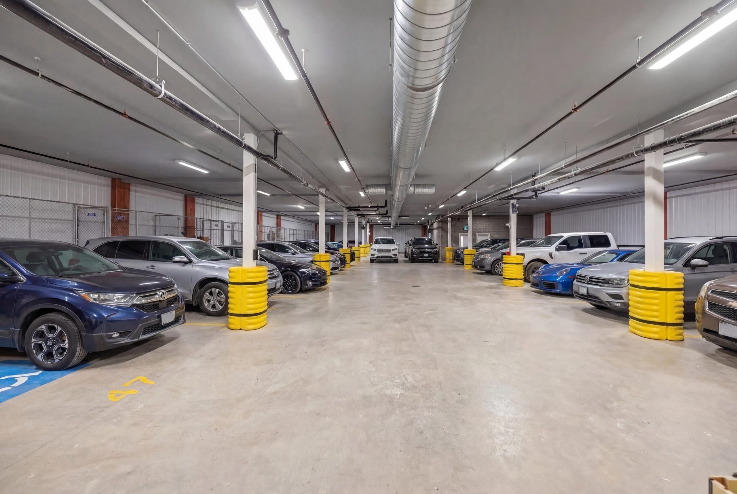 Secured indoor parking facility at The Boardwalk